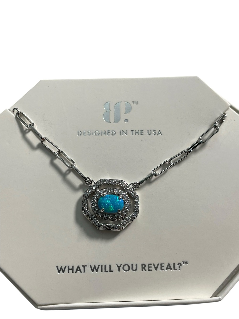 Bomb Party March “Make It Count”Rhodium/Aquamarine Ice Crystal RBP7273
